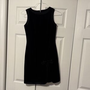 Ann Taylor Black Mini Dress with Bow Detail